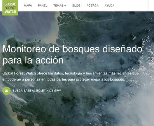 Captura de pantalla de Global Forest Watch.