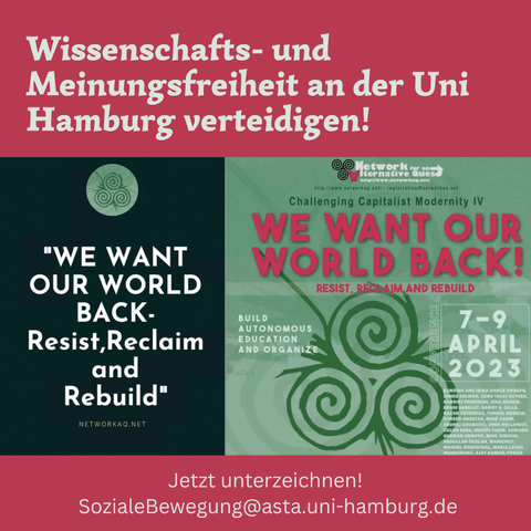 Aufruf zur Unterstützung der Konferenz „We want our World back!“ - Jetzt unterzeichnen!