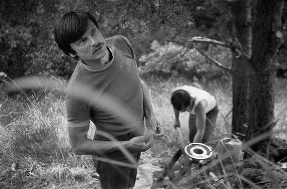 Andrei Tarkovsky on the set of Stalker