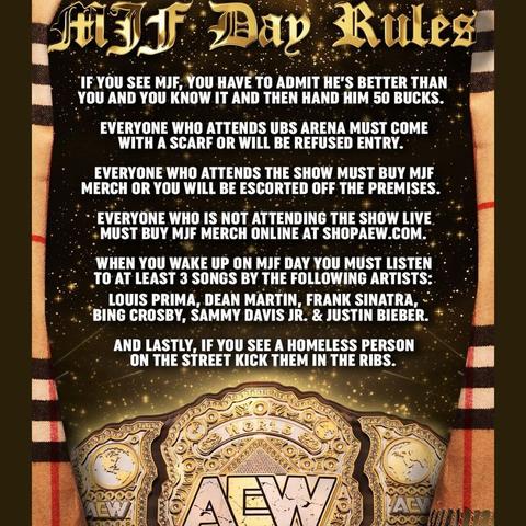 Hilarious MJF Day rules