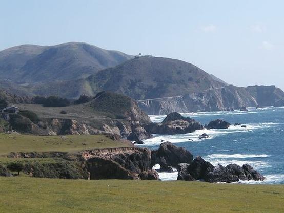 Cliffs and a bridge on the California coast