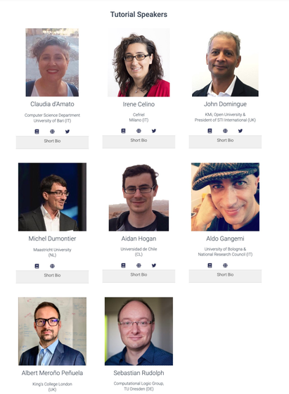 ISWS 2023 Tutors: Claudia d'Amato, Irene Celino, John Domingue, Michel Dumontier, Aidan Hogan, Aldo Gangemi, Albert Moreño Peñuela, Sebastian Rudolph