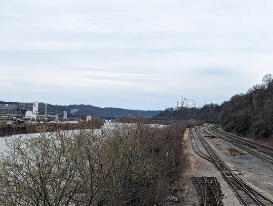 A view of Kennywood and the Monongahela River from the GAP Trail.