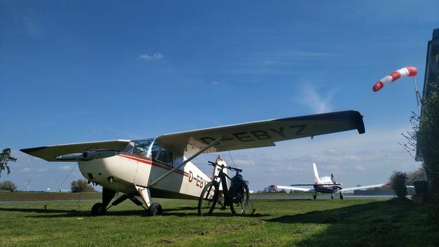 Sperling and bike parked at Herzogenaurach.