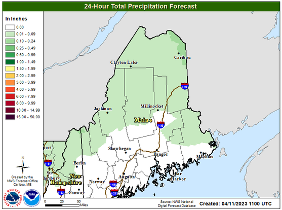 24-Hour Rainfall Outlook