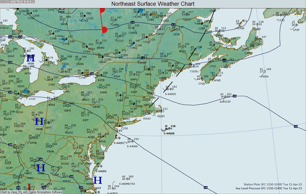 Tuesday AM Apr 11 NE Weather Chart