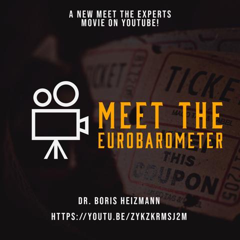 Illustration with text: A new "Meet the Experts" movie on YouTube. Meet the Eurobarometer by Dr. Boris Heizmann,
https://youtu.be/ZYkzKRmSJ2M