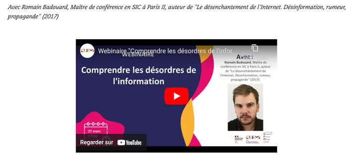 Comprendre les désordres de l'information avec Romain Badouard