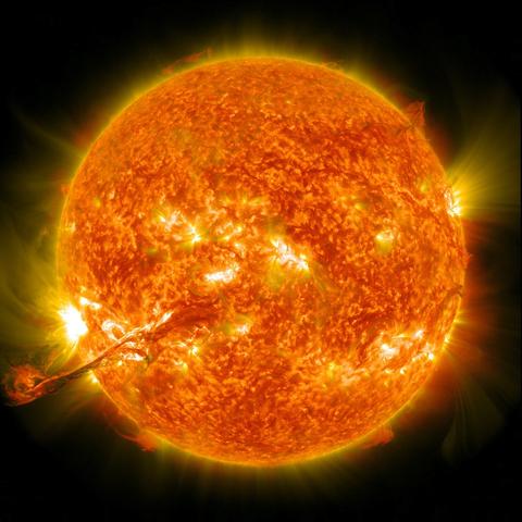 A stock photo of the sun by NASA, via Unsplash.com.