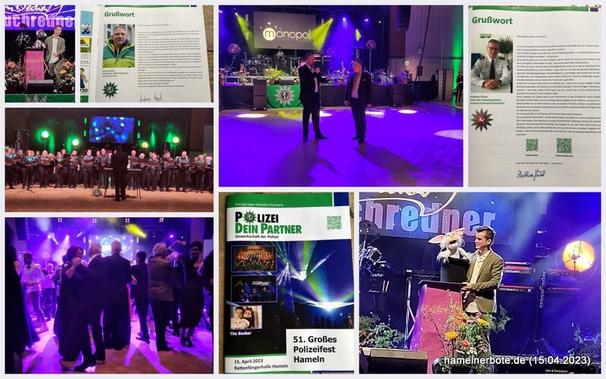 Collage Bilder Polizeiball Hameln 2023