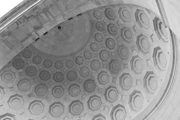 Looking up at the newly renovated dome of the Naumburg Bandshell, an iconic outdoor amphitheater where free classical concerts have been presented for over 100 years.

Central Park, NYC (2023)