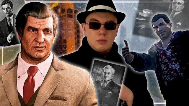 Thumbnail zum Video. Zu sehen ist links Joe Barbaro aus dem Videospiel Mafia 3 und recht Joe Barbaro aus dem Spiel Mafia 2. In der Mitte ist Grafitation mit einem schwarzen Mantel, schwarzen Hut und einer Sonnenbrille zu sehen. Desweitern sind auf dem Bild verteilt schwarz/weiß Bilder der Charaktere Vito Scaletta, Leo Galante und Frank Vinci aus dem Videospiel Mafia 2 zu sehen.