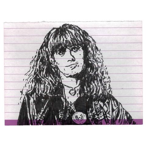 Pen drawing of P.J. Soles in punk attire.