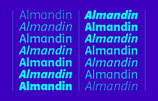 Image 3/4: a work-in-progress typeface in a wide range of weights.