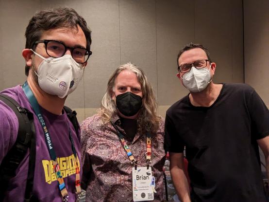 Paolo with Brian and Michael at PyCon US 2023