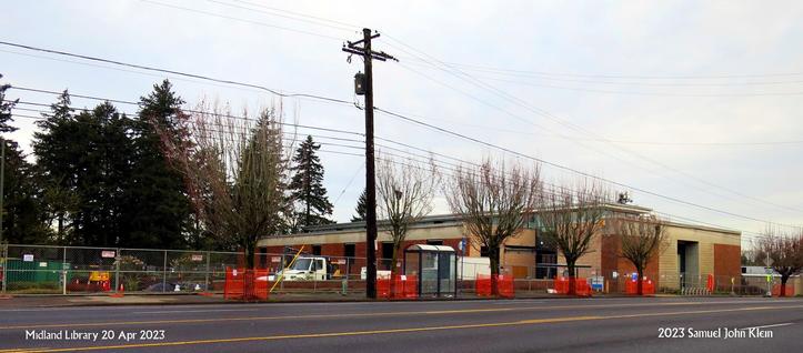 Midland Library under reconstruction, 20 Apr 2023