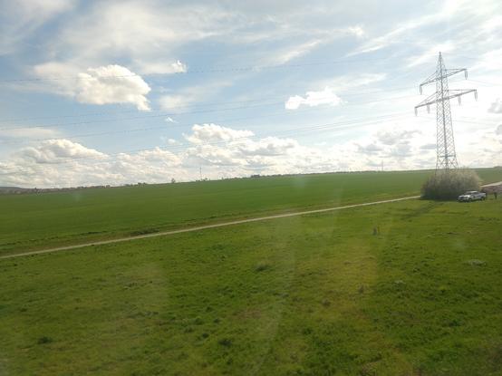 windows xp landscape seen from the train to Vienna