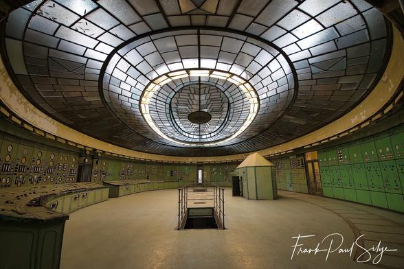Inside the control room at Kelenföldi Erőmű (Power Station).

The control room is remembered for its ornate Art Deco architecture and its bomb shelter.