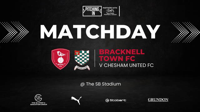 Image shows a football fixture tonight at 7.45pm for Bracknell Town FC v Chesham United FC at the SB Stadium in Sandhurst UK
