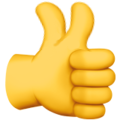An emoji showing two thumbs up on one hand.