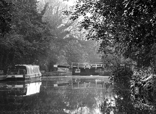A photo titled "lock in B&W", taken near Bridge 46, Bulls River Footbridge by barryskeates on Flickr.