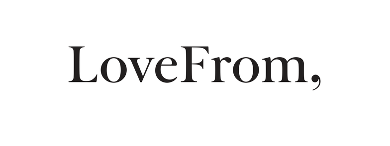 The LoveFrom, logo, set in LoveFrom, serif, a typeface inspired by Baskerville.