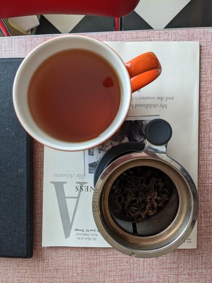Indian black tea in a mug.