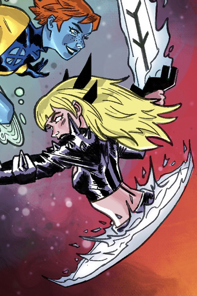 Close up of Magik, line by Kirk Shannon, ink and Colors by me