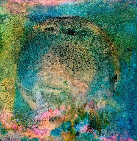 Another abstract from my Warped Topographies series,  mostly greens, blues and pinks all abstracted.