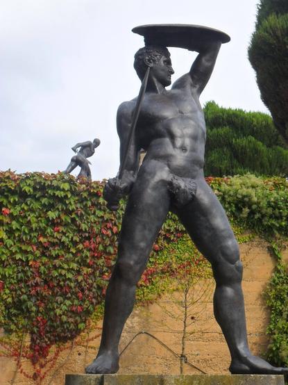 statuary in a garden