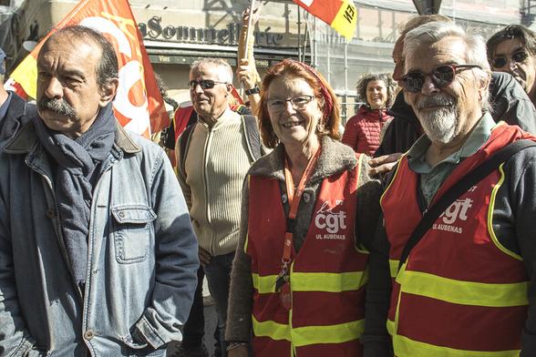 1er mai dans les rues d'Aubenas. Invité surprise Philippe Martinez.