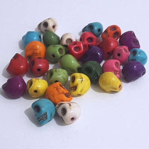 howlite gemstone Skull Bead Goody Bag from beadmonster.co.uk