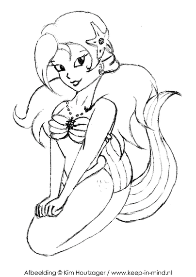 Mermaid sitting