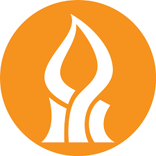 logo depicting a flame.
