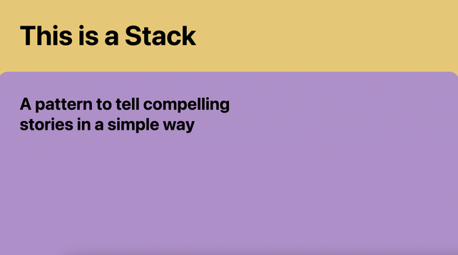screenshot of Stack slide page