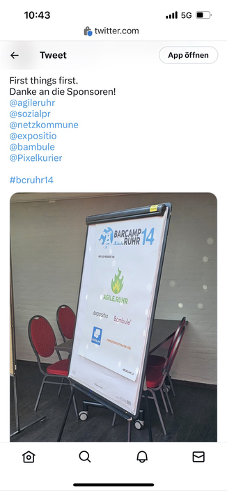 Screenshot des Tweets mit der Sponsorenübersicht
