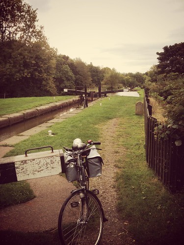 A photo titled "Advancing up Bosley Locks on the ride home", taken near Lock 10 by isla's dog n'bone on Flickr.