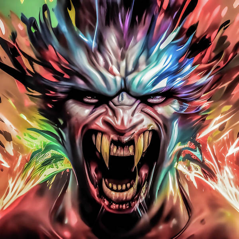 This is my image of Rage Incarnate. It looks and feels like he is coming right out of the screen to come for you.