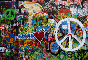 peace-themed graffiti
