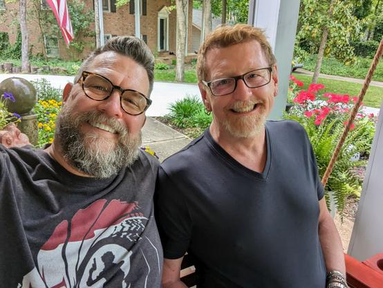 Hubby and myself smiling a way.