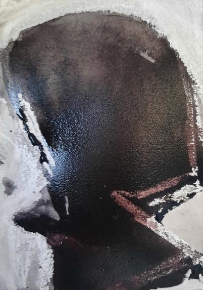 Young woman's face in profile