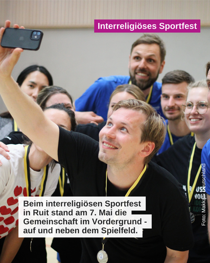 Christliche, jüdische und muslimische Sportlerinnen und Sportler haben am 7. Mai in der Landessportschule Ruit ein großes Sportfest gefeiert. Gastgeber war der Württembergische Landessportbund, dessen Präsident Andreas Felchle bei der Eröffnung Antisemitismus und antimuslimischen Rassismus verurteilte.
Mehr: https://www.elk-wue.de/news/2023/03052023-interreligioeses-sportfest