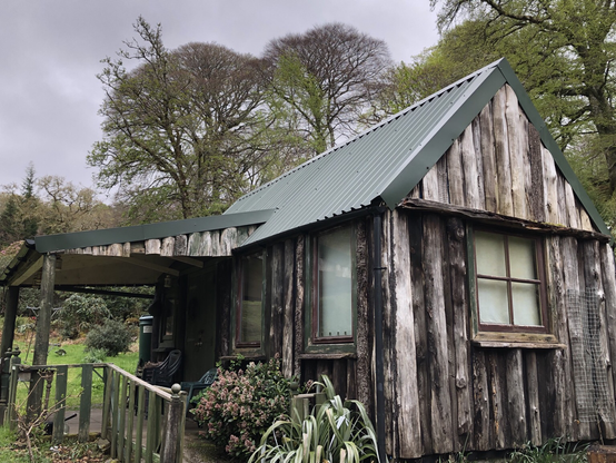 Wooden gardener’s bothy at Larachmhor Garden: Photo C Mills