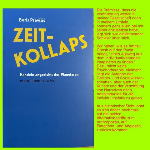 Cover Buch Zeitkollaps von Boris Previsik und Zitat