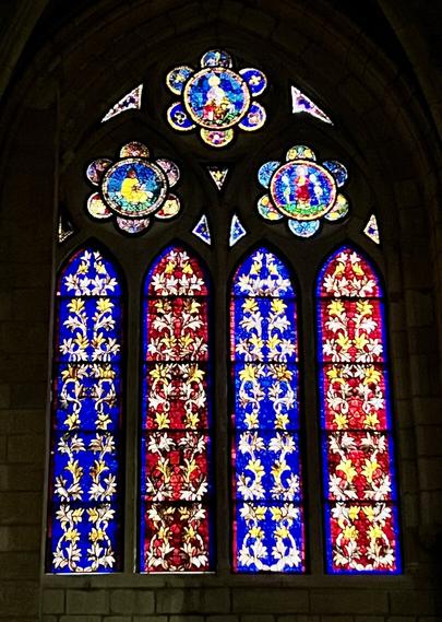 Stained glass at the cathedral of Leon