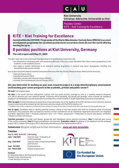 Poster announcing the Call for applications for one of 8 postdoc positions. For detailed info go to the website linked in the post