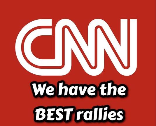 Cnn logo with the words “we have the best rallies” underneath