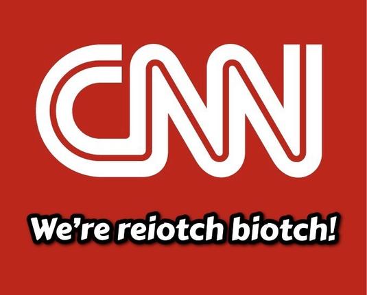 Cnn logo with the words “we’re reiotch biotch” underneath