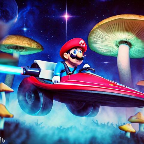 Super Mario is #AllAboutTheMushrooms in #Space...!