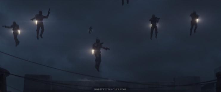 Mandolorians in flight.